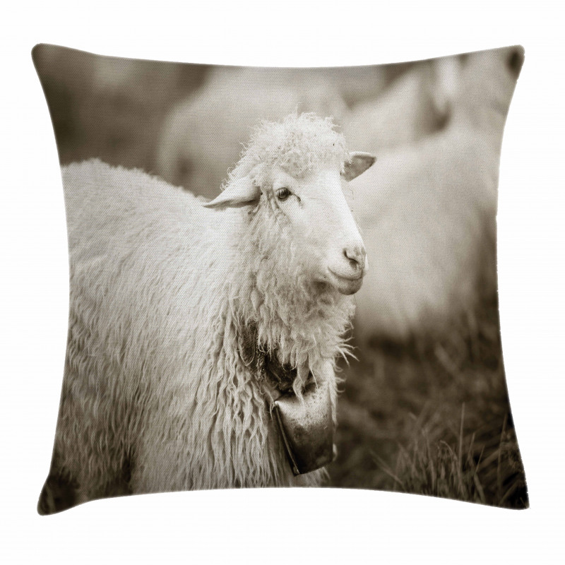 Fluffy Wooly Sheep Herd Pillow Cover