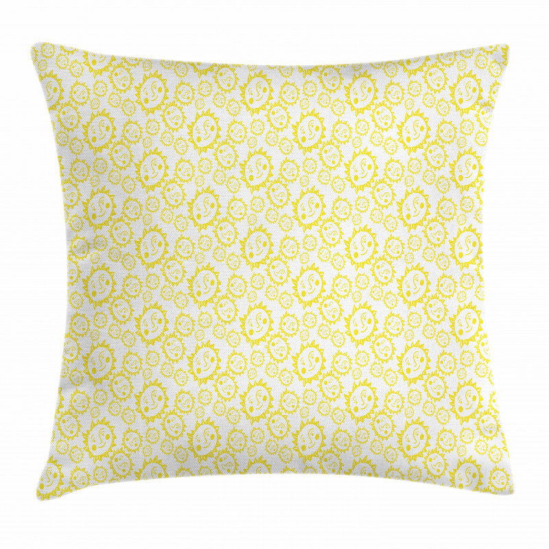 Cheerful Smiling Characters Pillow Cover