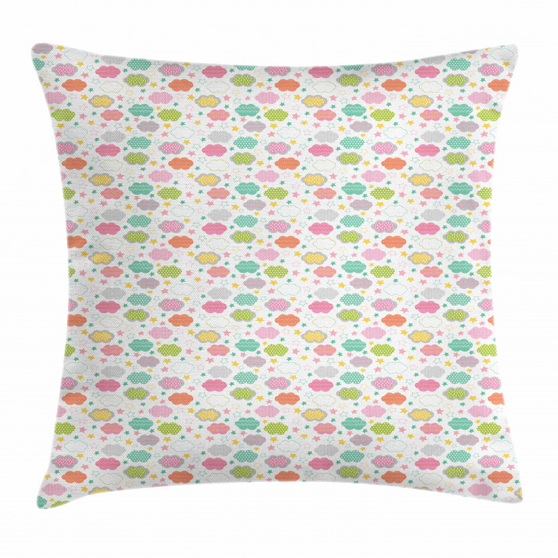 Pastel Sky Elements Kids Pillow Cover