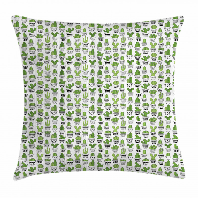 Succulent Houseplants Pillow Cover