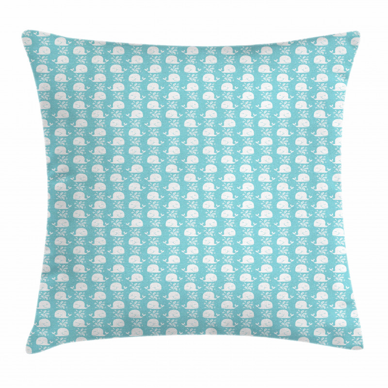 Waves and Whales Pillow Cover