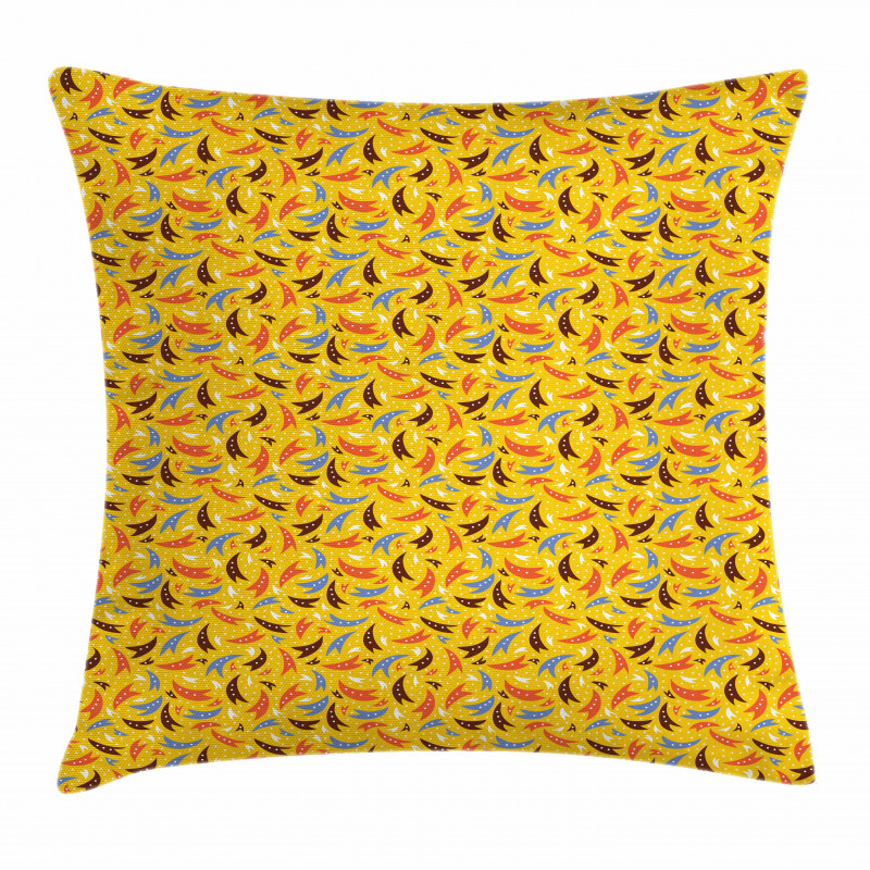 Abstract Tails Doodle Pillow Cover