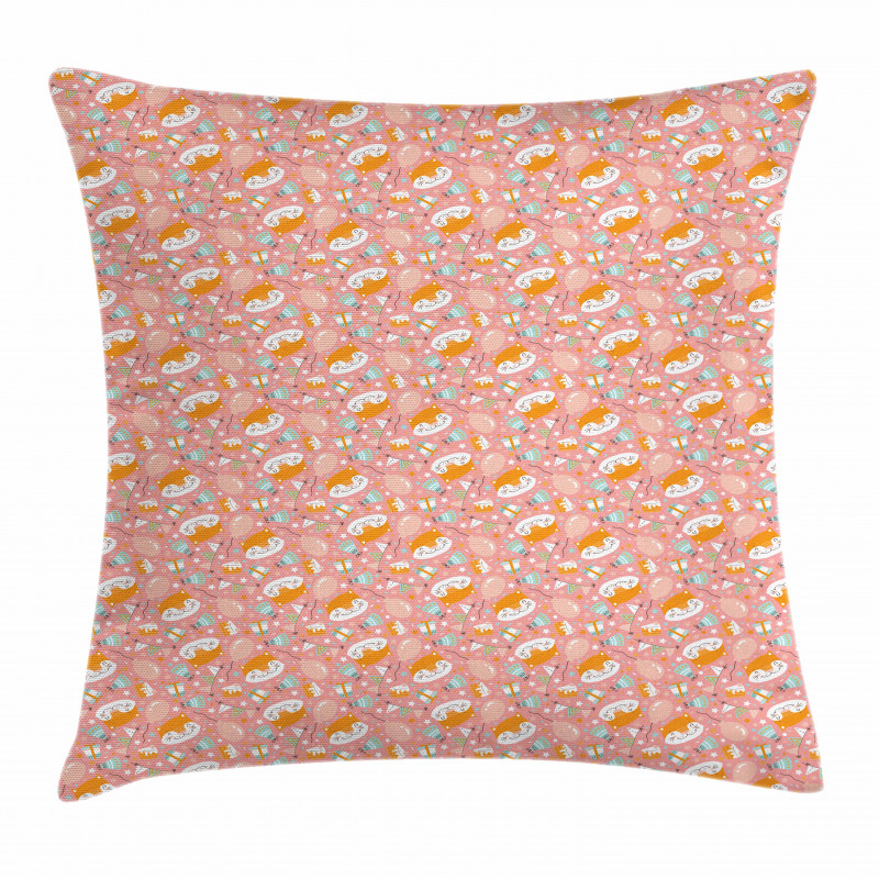 Birthday Party Pattern Pillow Cover