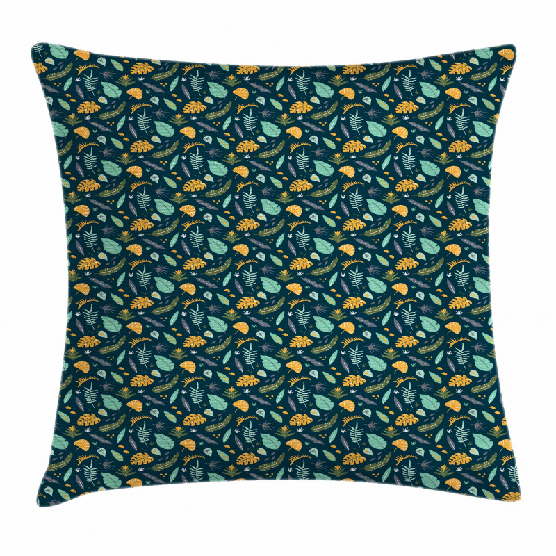 Tropical Plants Pattern Pillow Cover