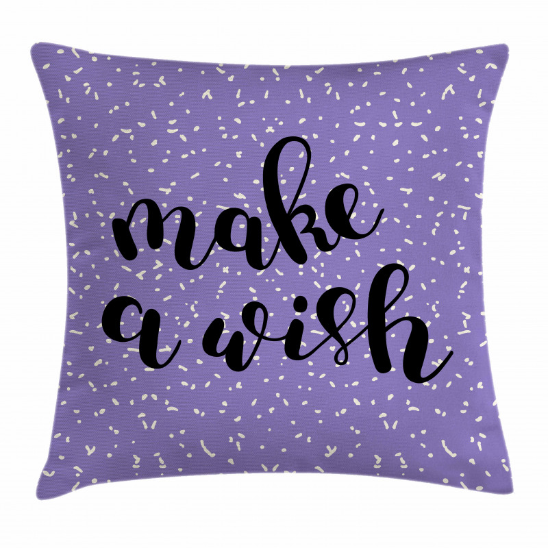 Uplifting Wish Slogan Pillow Cover