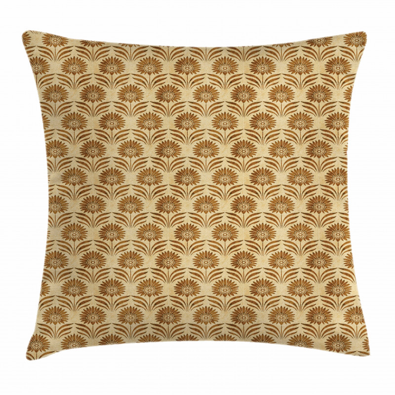 Art Deco Primitive Flower Pillow Cover