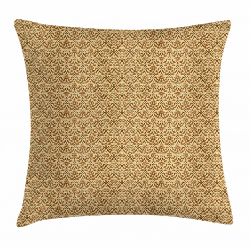 Curvy Leaves Daisies Pillow Cover