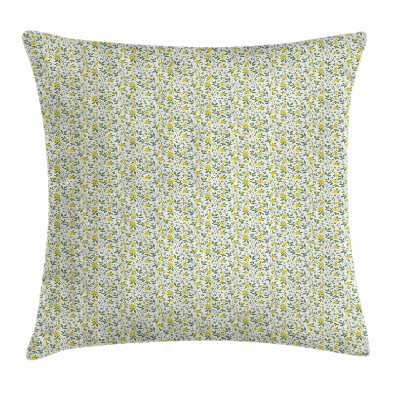 Flourishing Country Flowers Pillow Cover