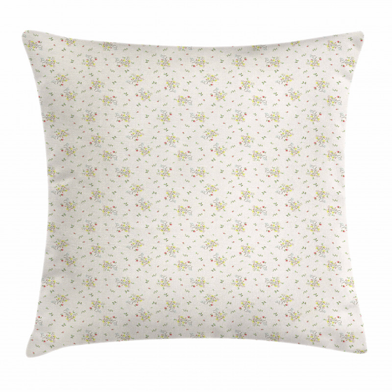 Ornamental Spring Bouquets Pillow Cover