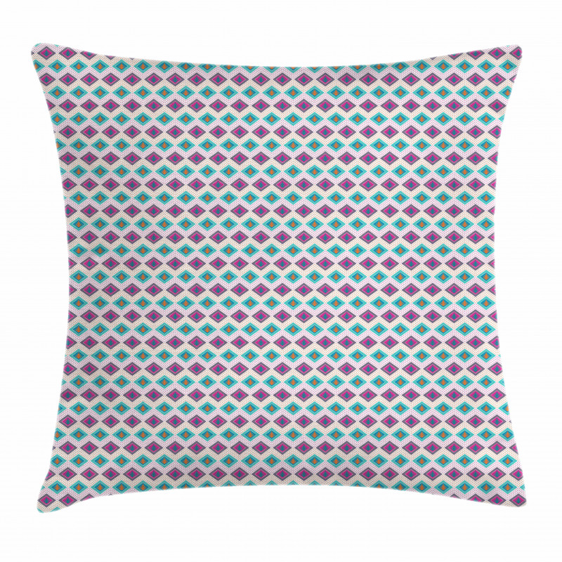 Abstract Geometric Folk Pillow Cover