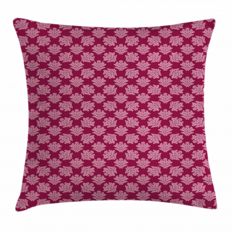 Victorian Flower Damask Pillow Cover