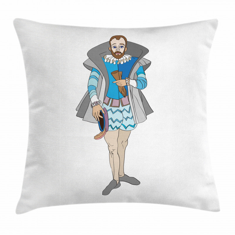 Rococo Aristocrat Man Pillow Cover