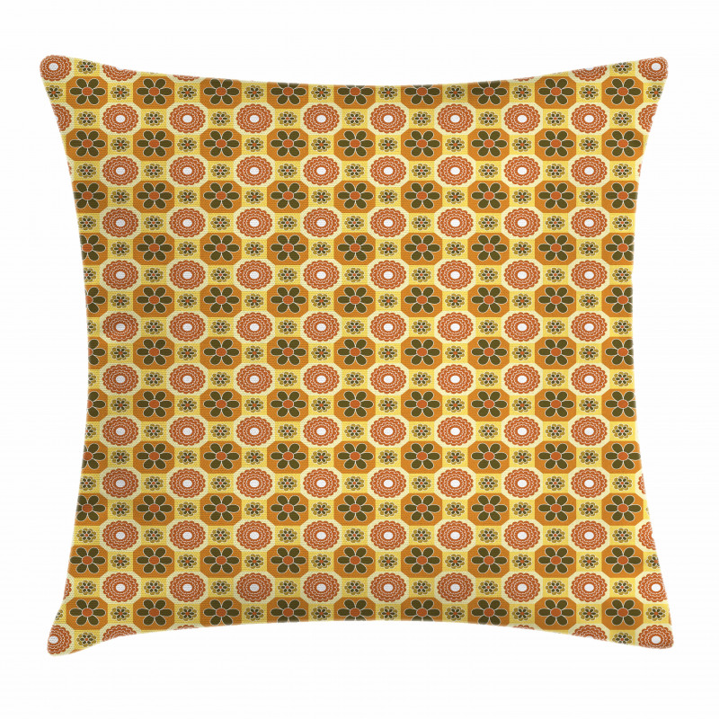 Abstract Floral Damask Pillow Cover
