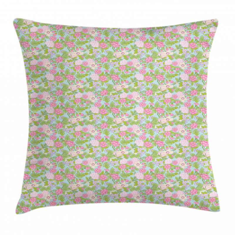Flourishing Spring Blooms Pillow Cover