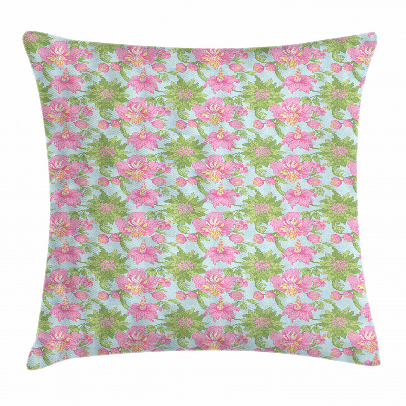 Tropical Hibiscus Blossom Pillow Cover