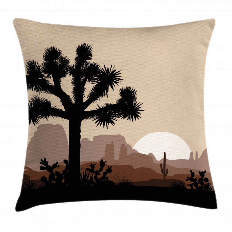 Joshua Tree Morning Scene Pillow Cover