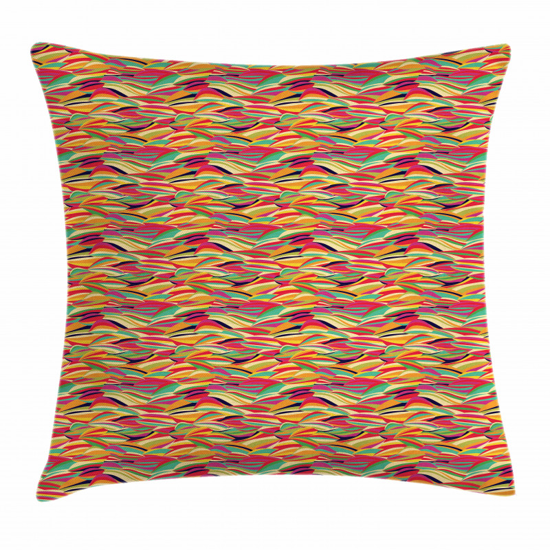 Abstract Leaf Like Shapes Pillow Cover