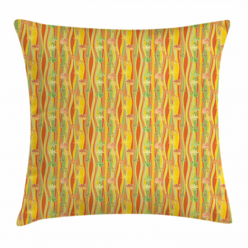 Colorful Skew Vertical Waves Pillow Cover