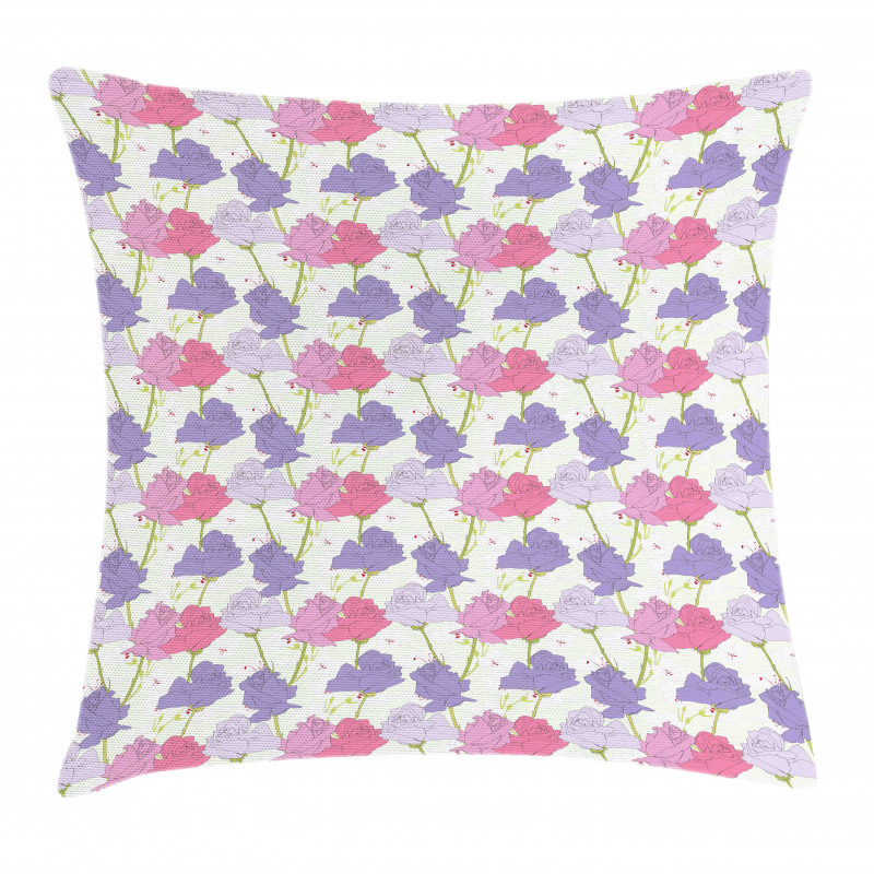 Spring Rose Garden Pillow Cover