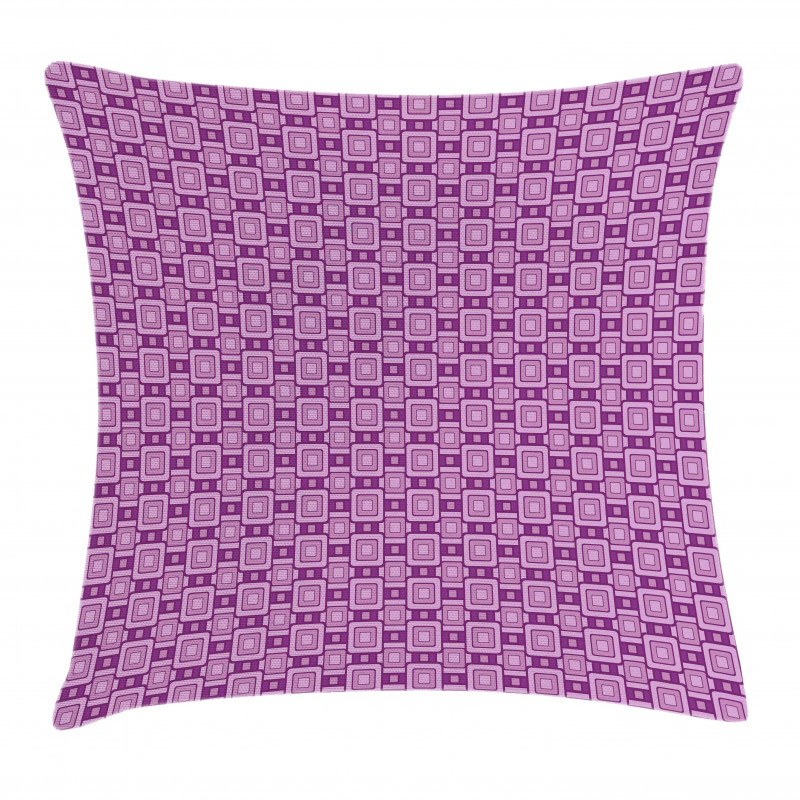 Retro Geometric Tile Pillow Cover