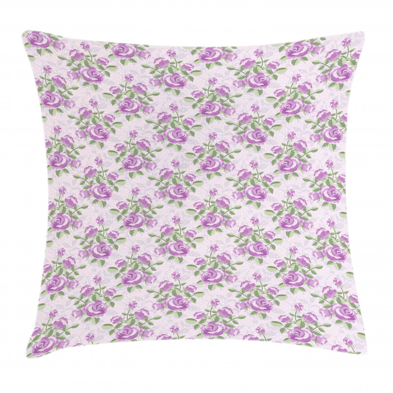 Shabby Rose Blossoms Pillow Cover