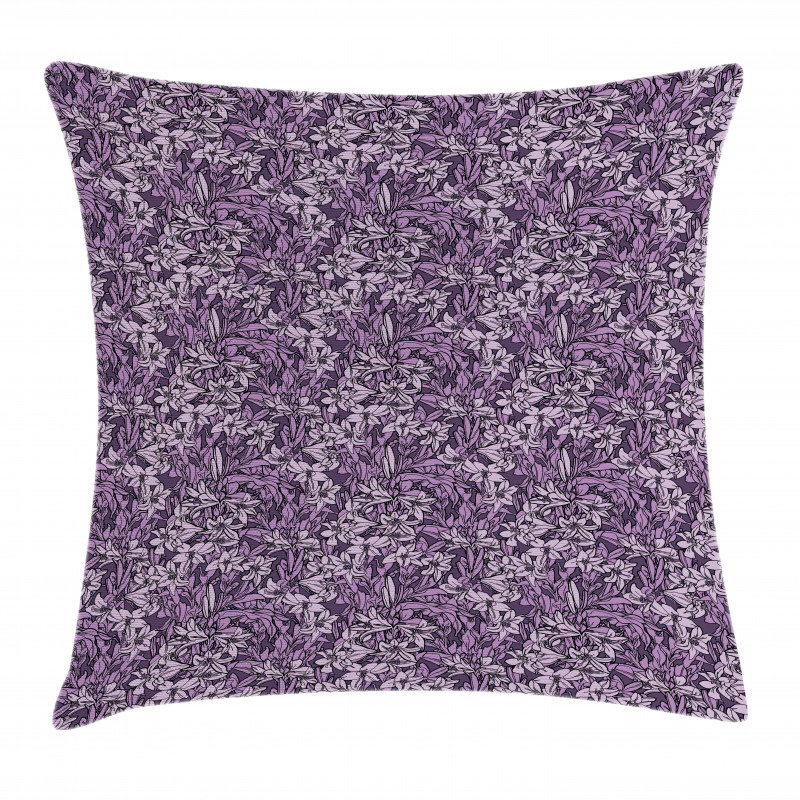 Flourishing Vintage Lily Pillow Cover