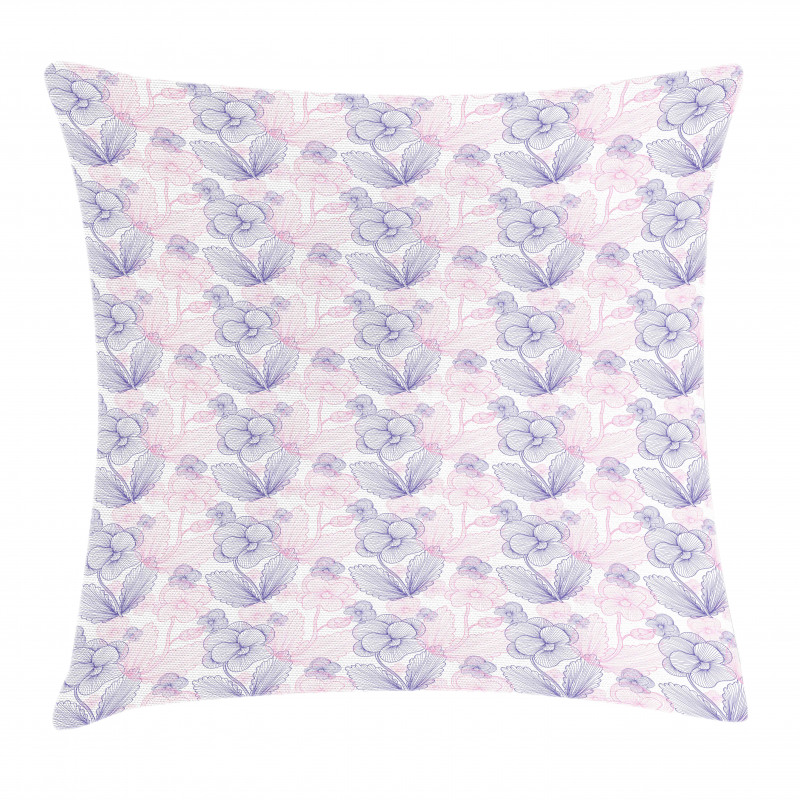 Fresh Spring Pansies Pillow Cover