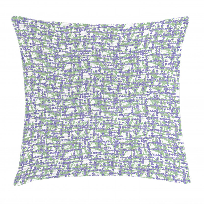 Spring Herbal Grid Pillow Cover