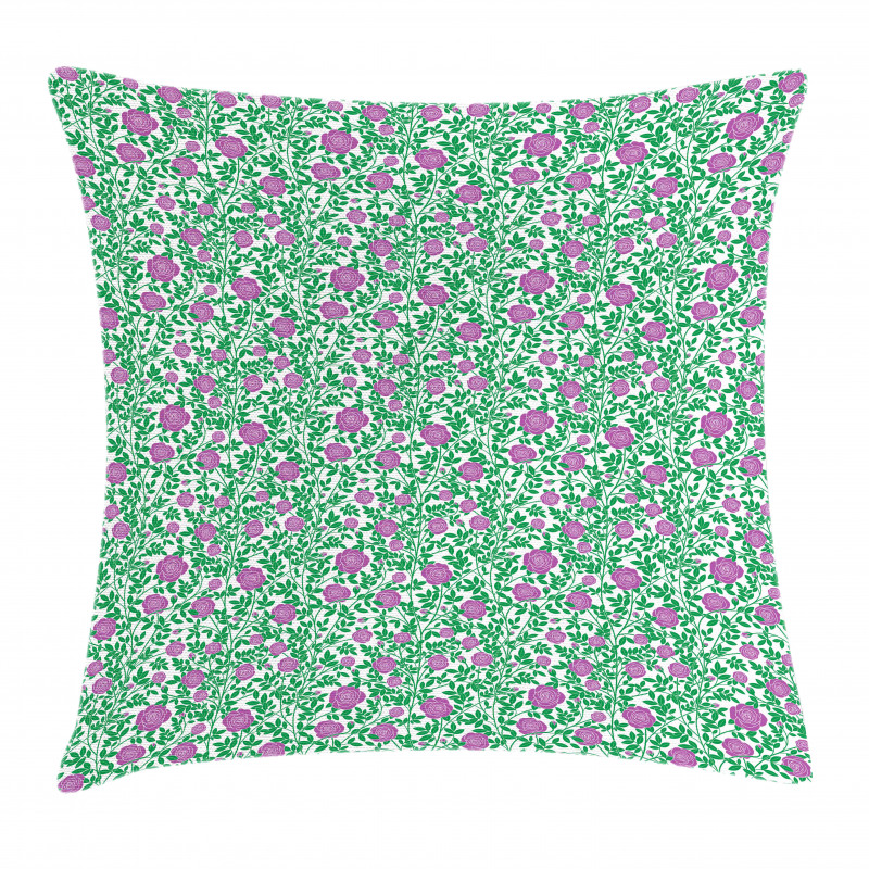 Intertwined Stems Buds Pillow Cover