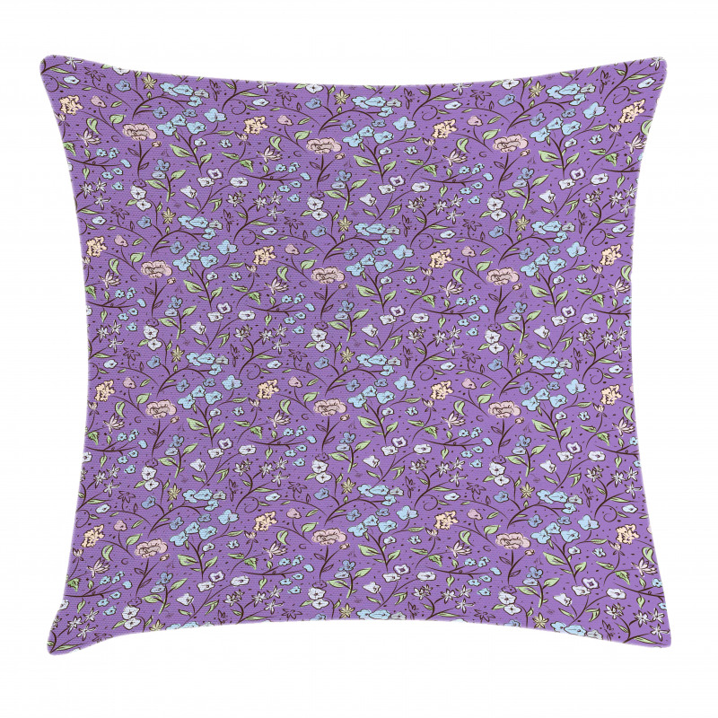 Retro Floral Spring Pillow Cover