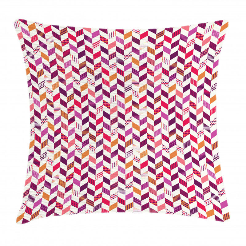 Colorful Herringbone Pillow Cover