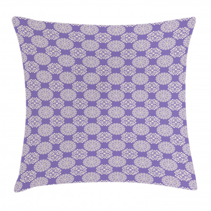 Round Ornamental Tiles Pillow Cover