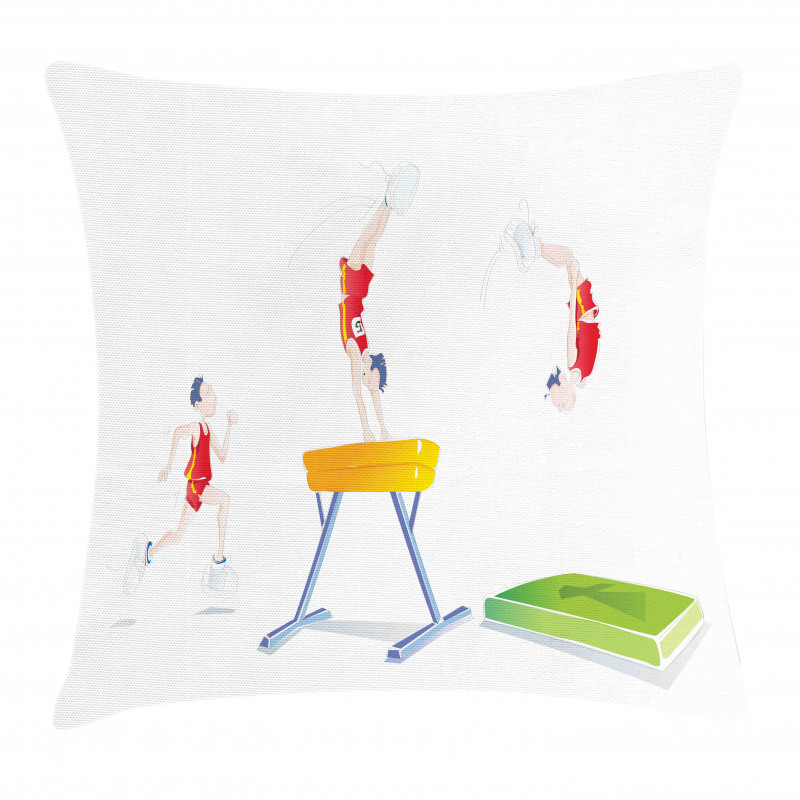 Man and Pommel Horse Pillow Cover