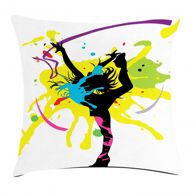 Dancing Girl Pattern Pillow Cover