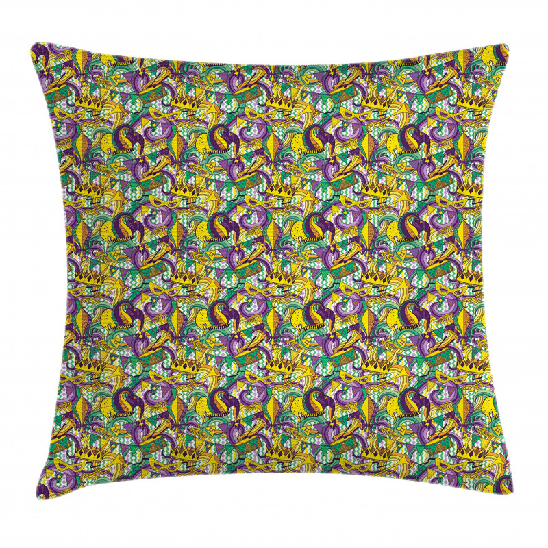 Mardi Gras Party Pillow Cover