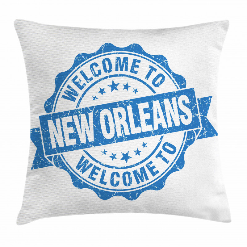 Welcome City Stamp Pillow Cover