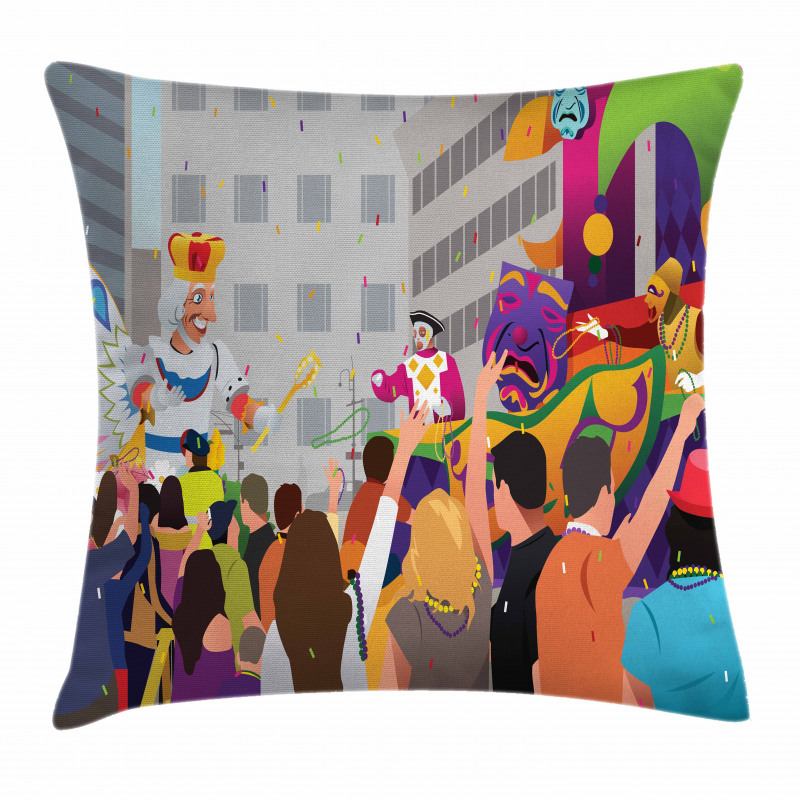 People in Festival Pillow Cover