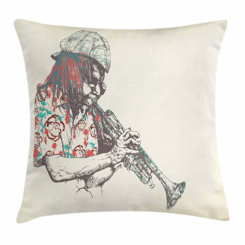 Hand Drawn Player Pillow Cover