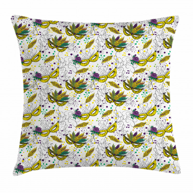 Harlequin Masks Pillow Cover