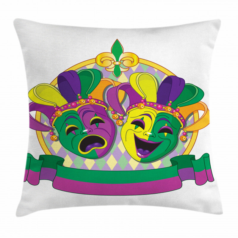Comedy and Tragedy Pillow Cover