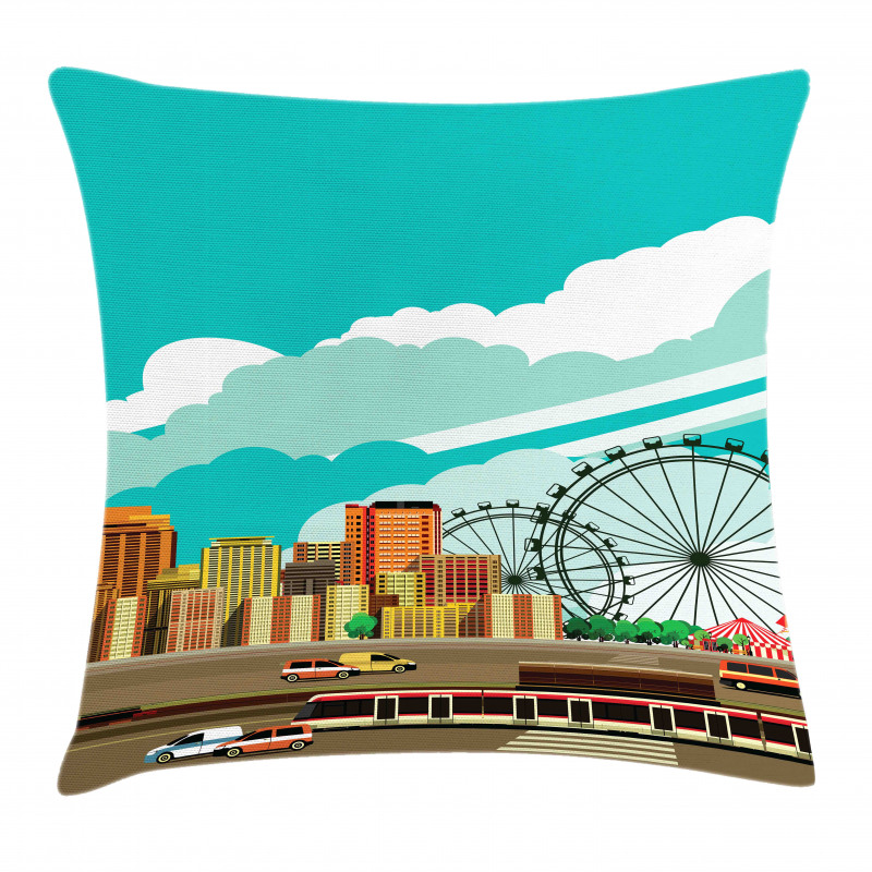 Downtown Panaroma Pillow Cover