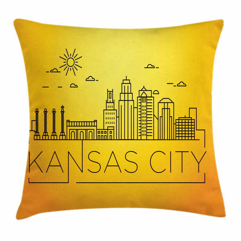 Minimal Linear City Pillow Cover