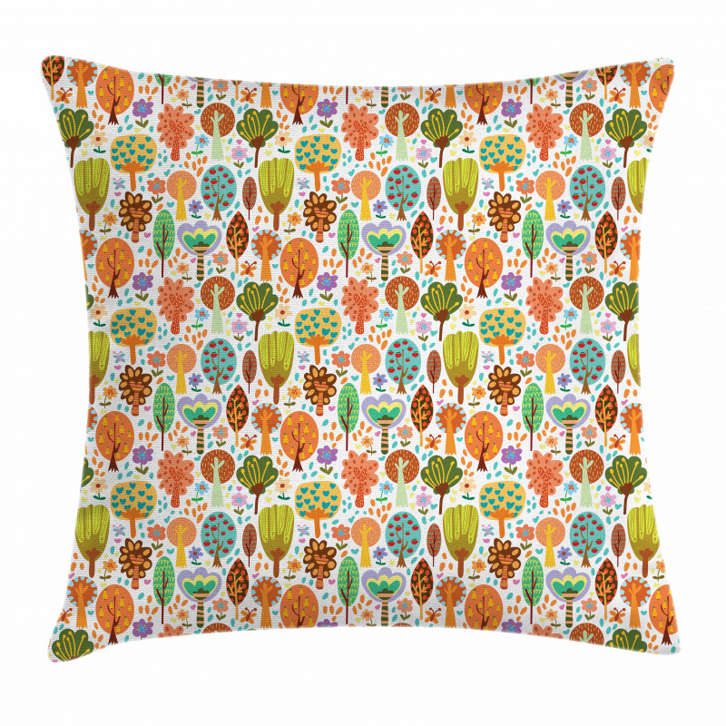 Spring Nature Habitat Pillow Cover