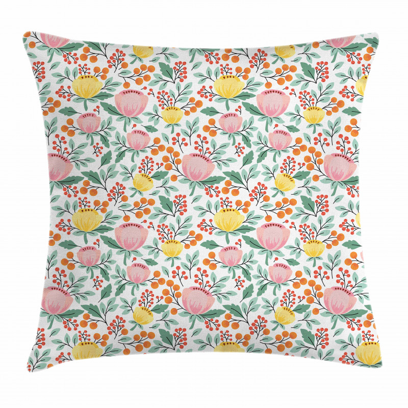 Rowan Berry Poppy Spring Pillow Cover