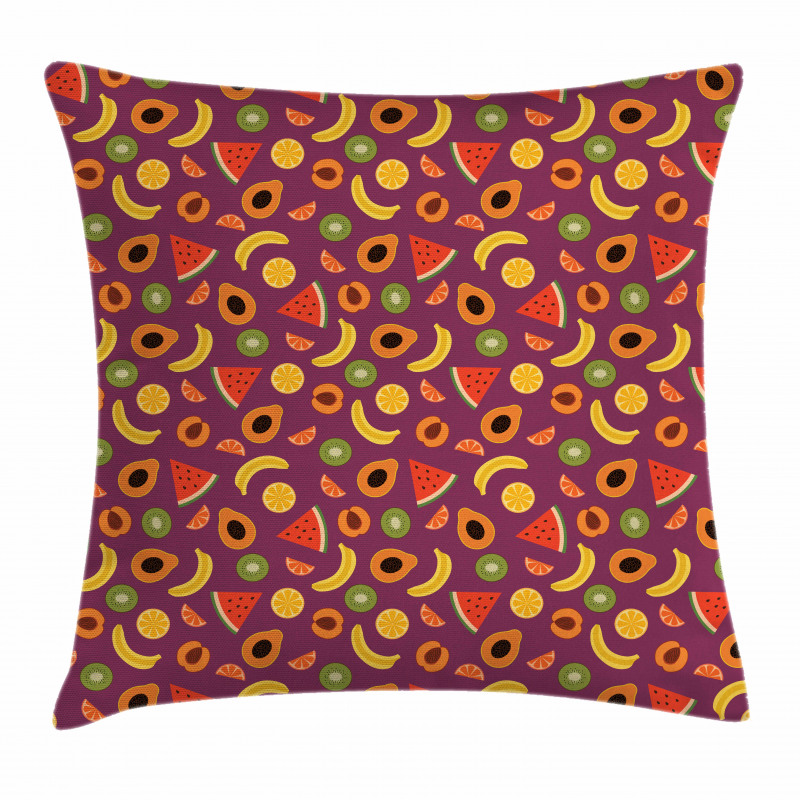Healthy Summer Fruits Pillow Cover