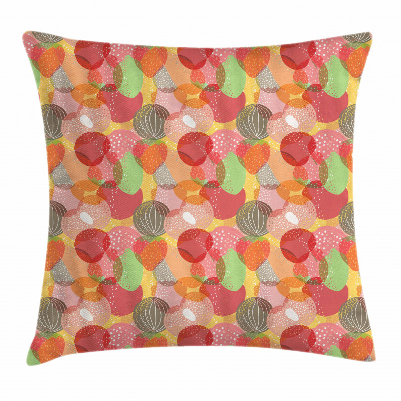 Jumbled Summer Fruits Pillow Cover