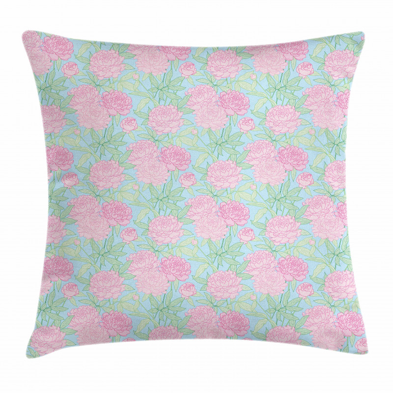 Fresh Petals Sprout Stems Pillow Cover