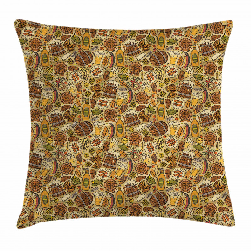 Cartoon Oktoberfest Pillow Cover