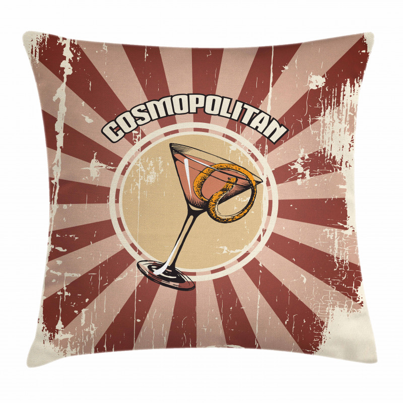 Cosmopolitan Retro Pillow Cover