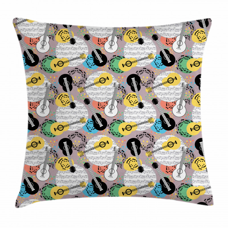 Guitars Notes Pillow Cover